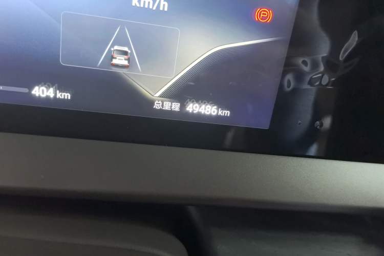 Used Denza D9 2022 EV 600 Four-Wheel Drive Prestige Model Odometer Close Up