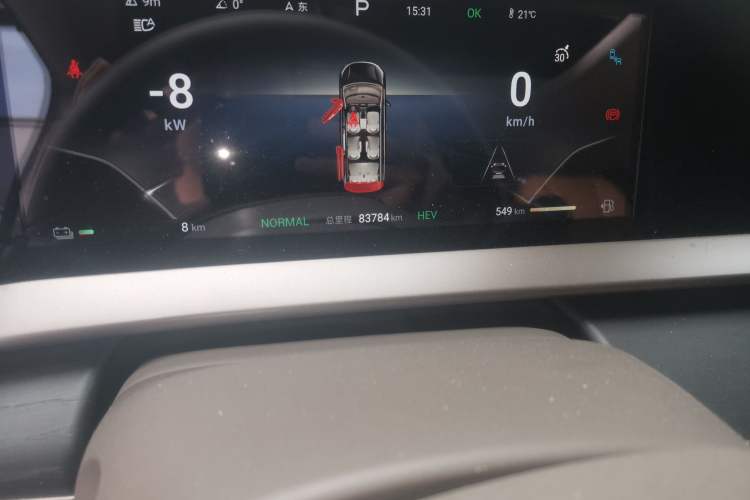Used Denza D9 2022 DM-i 970 Four-Wheel Drive Prestige Model Odometer Close Up
