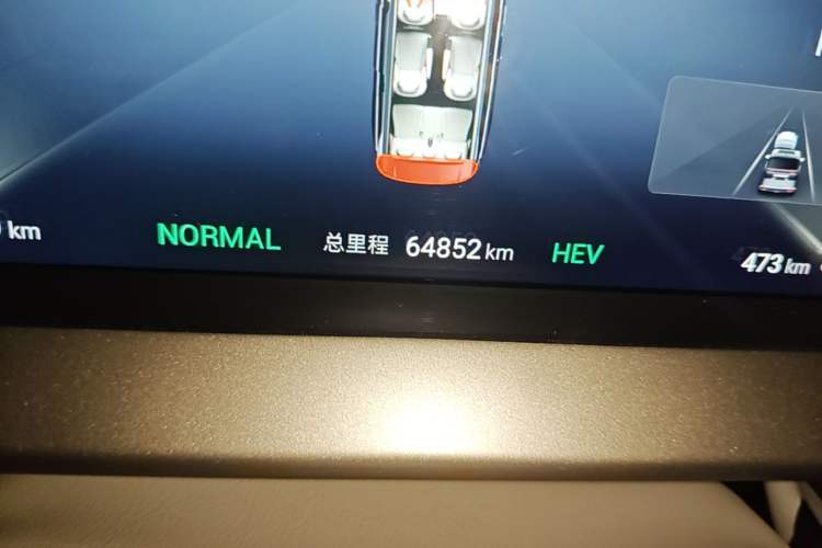 Used Denza D9 2022 DM-i 970 Four-Wheel Drive Flagship Model Odometer Close Up