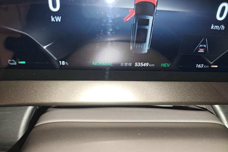 Used Denza D9 2022 DM-i 970 Four-Wheel Drive Prestige Model Odometer Close Up