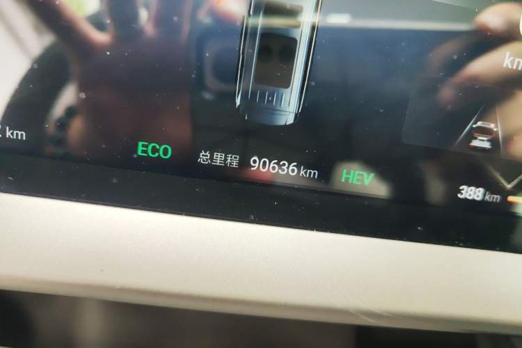 Used Denza D9 2022 DM-i 970 Four-Wheel Drive Flagship Model Odometer Close Up