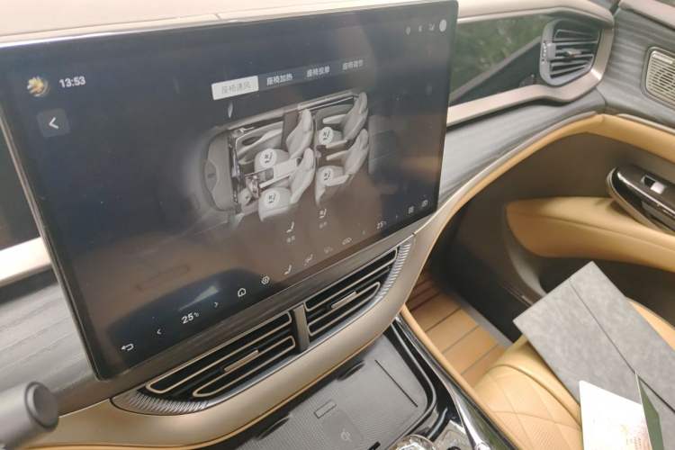 Used Denza D9 2022 DM-i 970 Four-Wheel Drive Prestige Model Audio And AC Panel