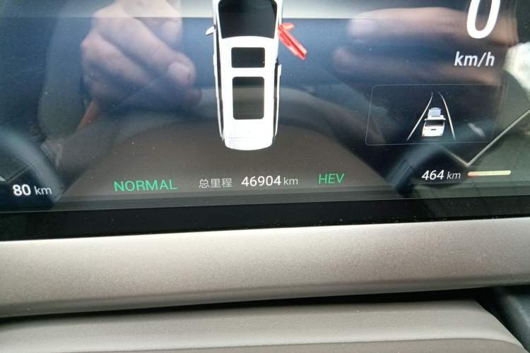 Used Denza D9 2022 DM-i 970 Four-Wheel Drive Prestige Model Odometer Close Up