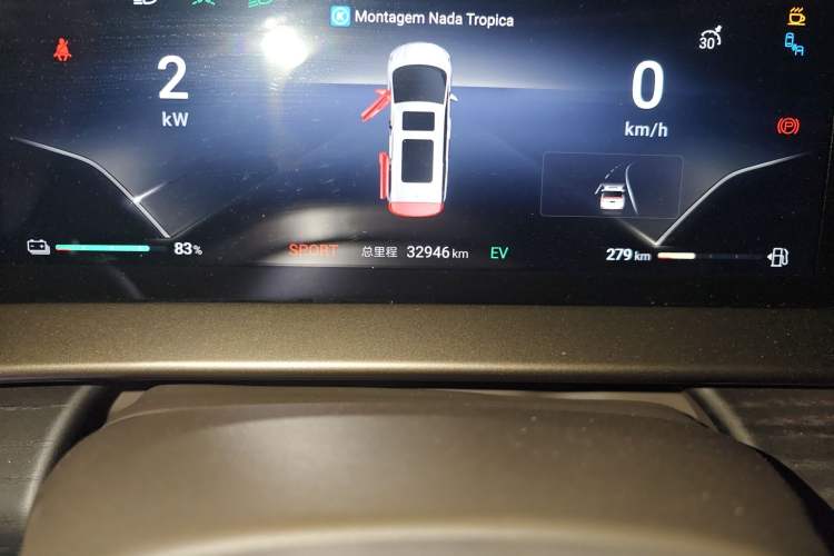 Used Denza D9 2022 DM-i 970 Four-Wheel Drive Flagship Model Odometer Close Up