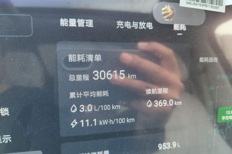 Used Denza D9 2023 DM-i 965 Luxury Model Odometer Close Up