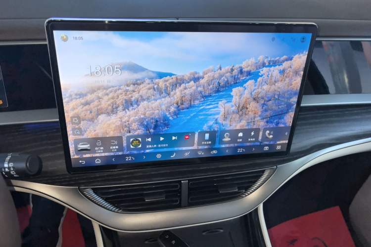 Used Denza D9 2024 DM-i 980 Four-Wheel Drive Prestige Model Audio And AC Panel