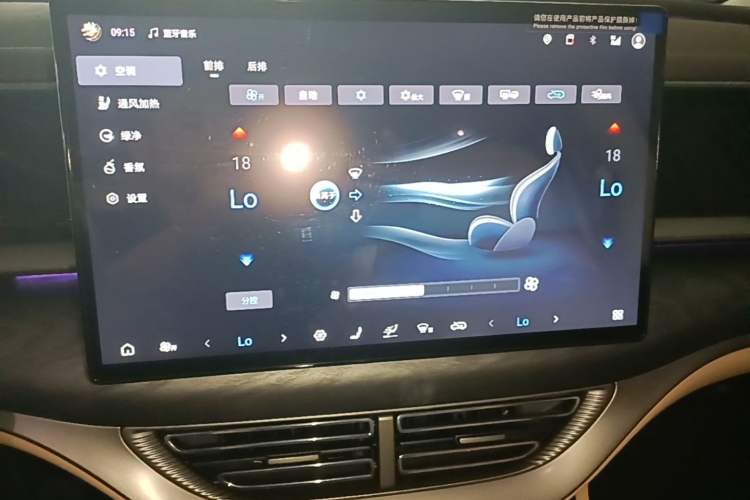Used Denza D9 2024 DM-i 980 Four-Wheel Drive Prestige Model Audio And AC Panel