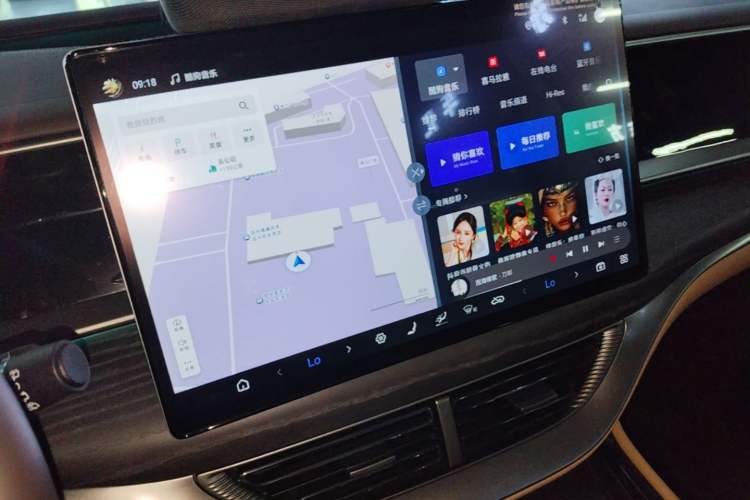 Used Denza D9 2024 DM-i 980 Four-Wheel Drive Prestige Model Audio And AC Panel