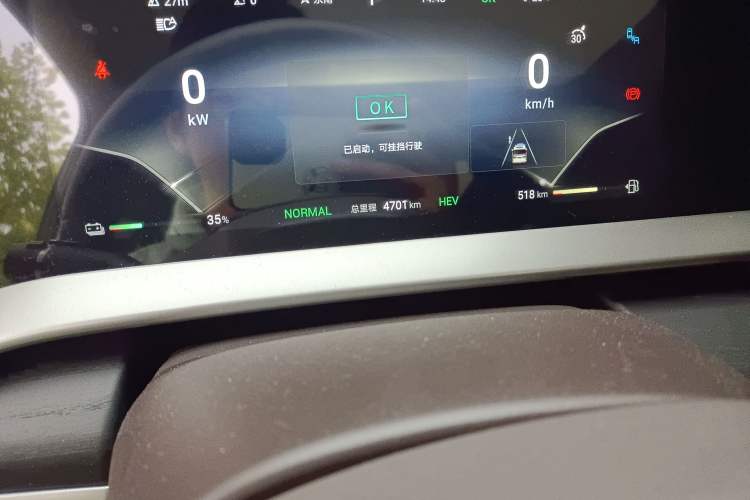 Used Denza D9 2024 DM-i 980 Four-Wheel Drive Prestige Model Odometer Close Up