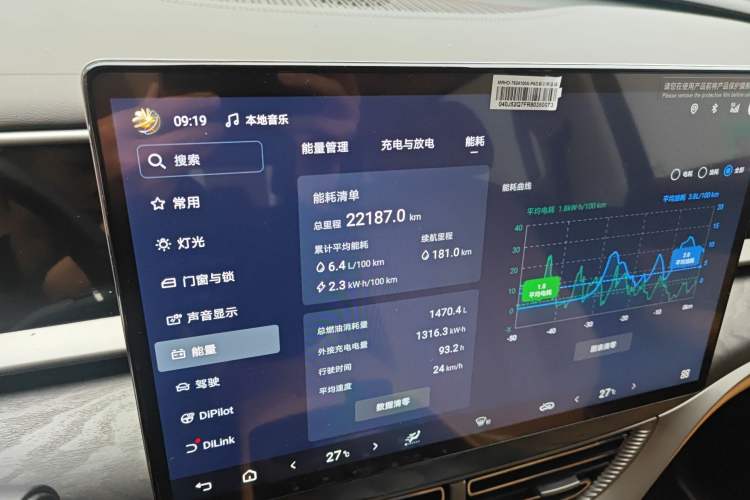Used Denza D9 2024 DM-i 970 Luxury Model Odometer Close Up
