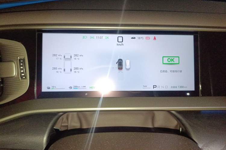 Used Denza D9 2025 DM-i Intelligent Drive 1020 Four-Wheel Drive Prestige Model Instrument Cluster