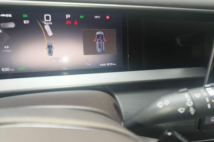 Used Denza D9 2025 DM-i Intelligent Drive 1020 Four-Wheel Drive Flagship Model Odometer Close Up