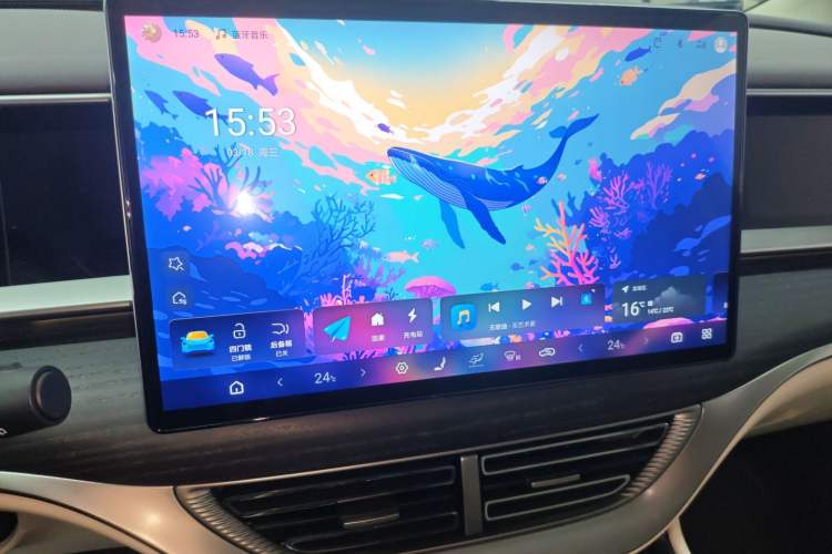 Used Denza D9 2025 EV Intelligent Driving Edition 600 Four-Wheel Drive Flagship Model Audio And AC Panel
