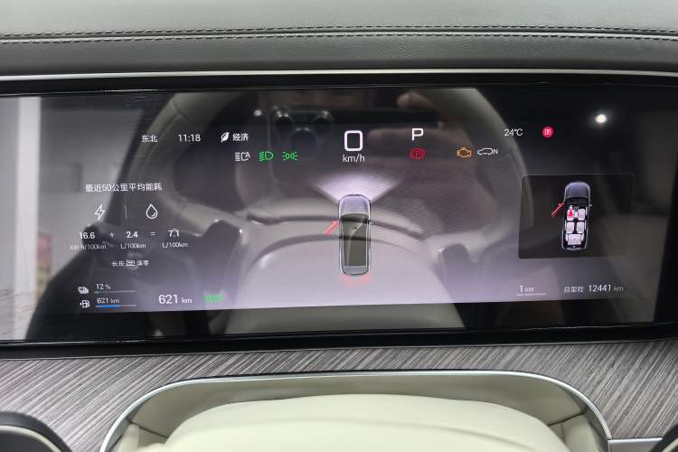 Used Denza N9 2025 Flagship Model Odometer Close Up