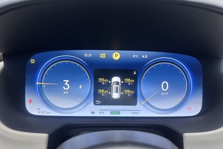 Used Denza X 2020 All-Electric Flagship Model Odometer Close Up