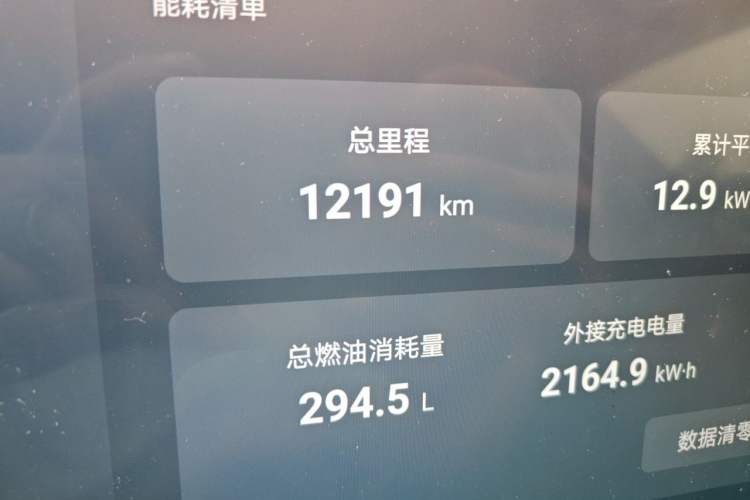 Used Denza Z9GT 2024 1100 Four-Wheel Drive Max Edition Odometer Close Up