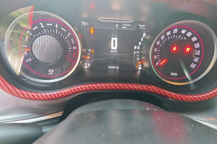Used Dodge Challenger 2018 3.6L SXT Parallel Import Odometer Close Up