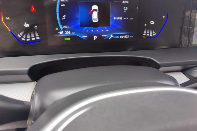 Used Dongfeng Aeolus E70 2022 500 Ultra-Enjoyment Edition Odometer Close Up