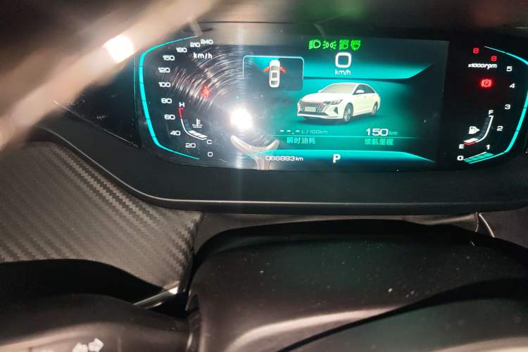 Used Dongfeng Aeolus Yixuan MAX 2021 1.5T Super Cool Trendy Dad Edition Odometer Close Up
