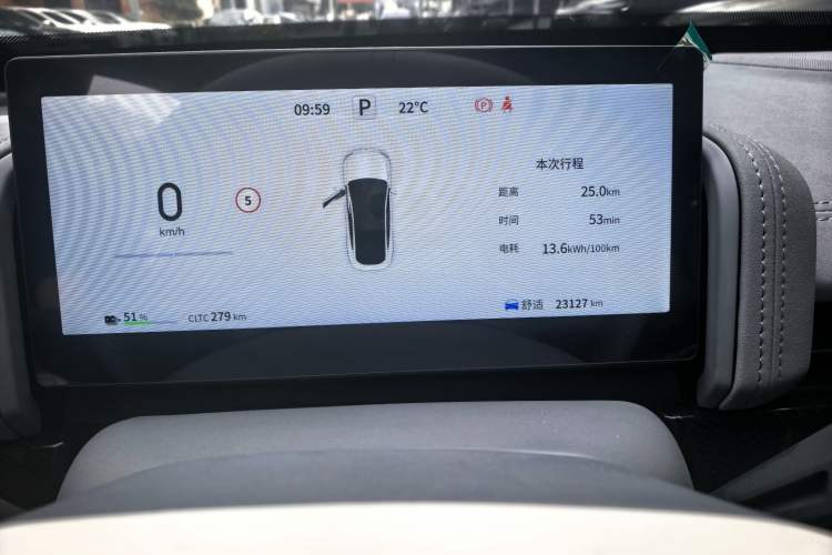 Used Dongfeng eπ eπ007 2024 Pure Electric 540 All-Wheel Drive Max Edition Odometer Close Up