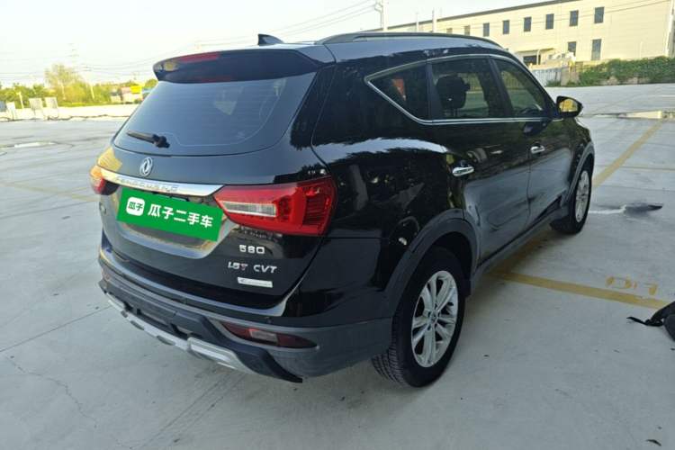 Used Dongfeng Fengon 580 2016 Revised Version 1.5T CVT Comfort Edition Rear Right 45 Deg