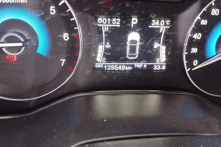 Used Dongfeng Fengon 580 2017 1.5T CVT Smart Connectivity Model Odometer Close Up