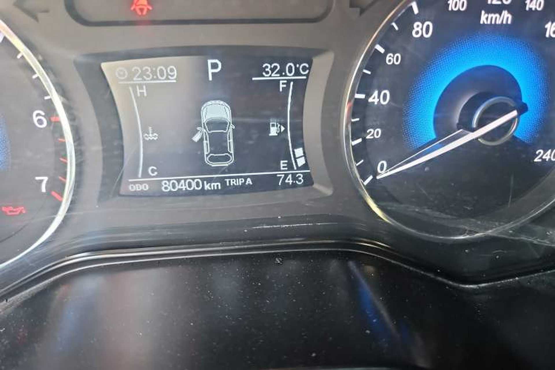 Used Dongfeng Fengon 580 2017 1.5T CVT Comfort Model Odometer Close Up