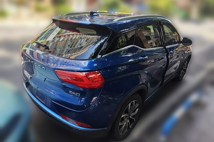 Used Dongfeng Fengon E3 2019 EVR Extended-Range Luxury Model Rear Right 45 Deg