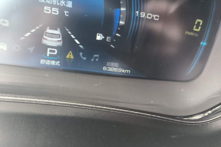 Used Dongfeng Fengon E3 2019 EVR Range-Extended Smart Model Odometer Close Up