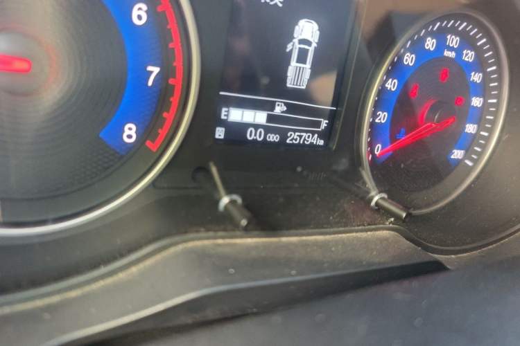 Used Dongfeng Ruichi 2021 2.4L Gasoline Two-Wheel-Drive Base Version with Long Cargo Bed 2TZD Odometer Close Up