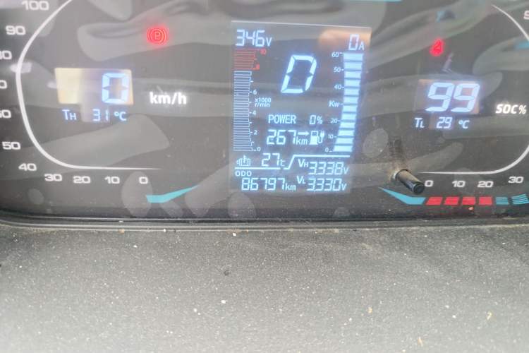 Used Dongfeng Xiaokang EC36II 2023 Ningde Times 41.86 kWh Odometer Close Up