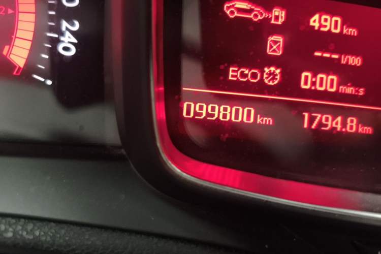 Used DS 4S 2018 30THP Enjoyment Model Odometer Close Up