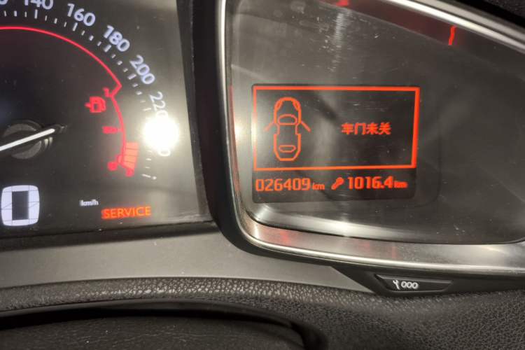 Used DS 5LS 2014 1.6T Luxury Edition THP160 Odometer Close Up