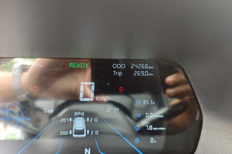 Used Electric House YOUNG Light XiaoXin 2021 Business Edition 4 Seats Odometer Close Up