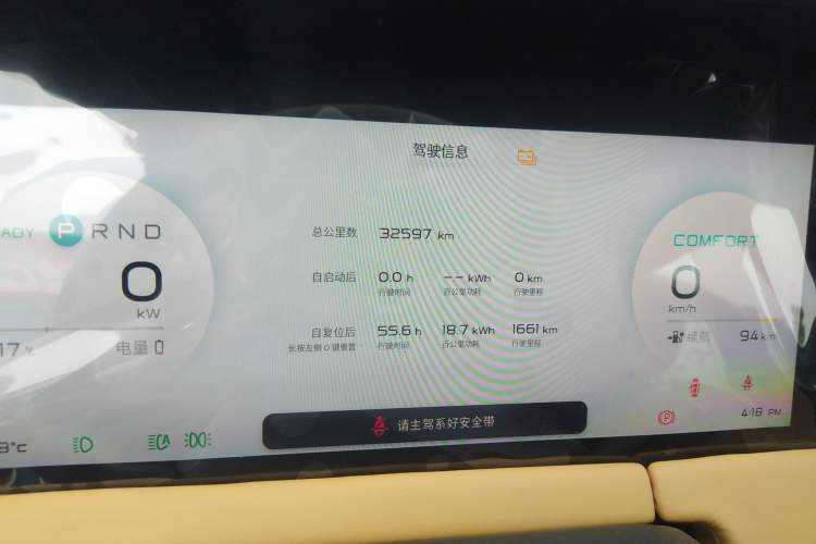 Used ENOVATE ME7 2021 530 km Odometer Close Up