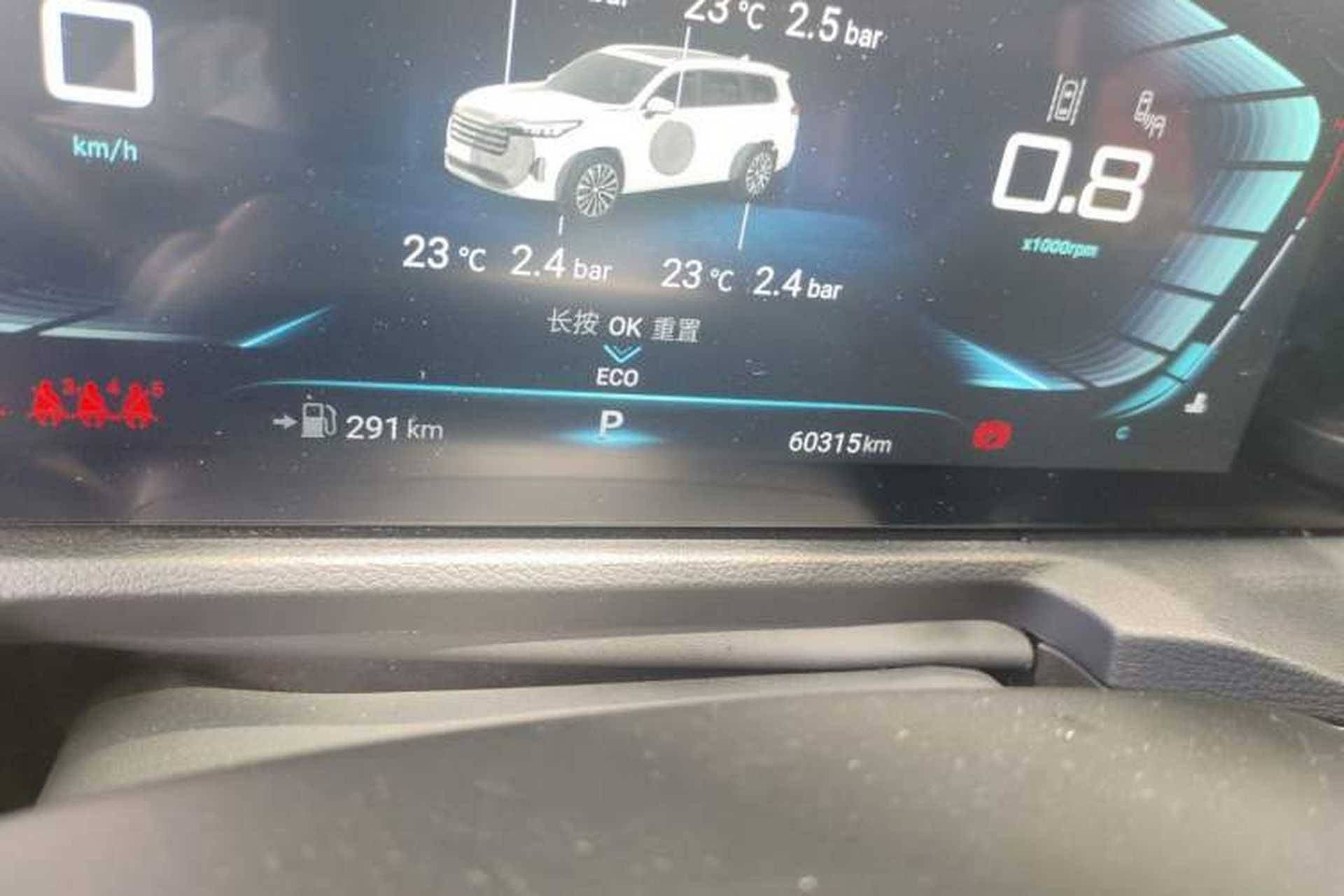 Used EXEED Lanyue 2021 390T Two-Wheel Drive StarRui Edition Odometer Close Up