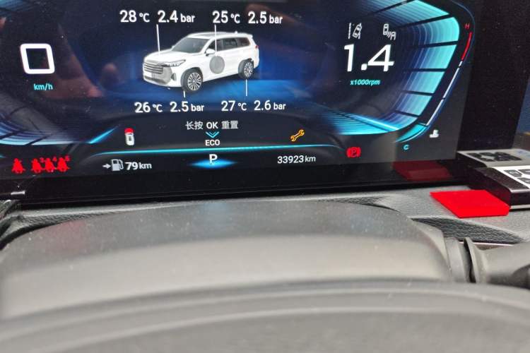 Used EXEED Lanyue 2021 390T Two-Wheel Drive StarRui Edition Odometer Close Up