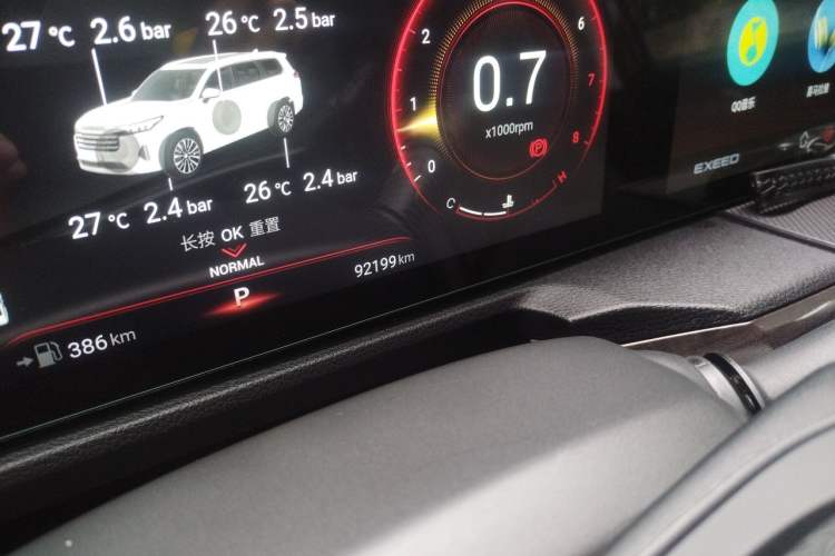 Used EXEED Lanyue 2021 390T Two-Wheel Drive Starry Edition Odometer Close Up