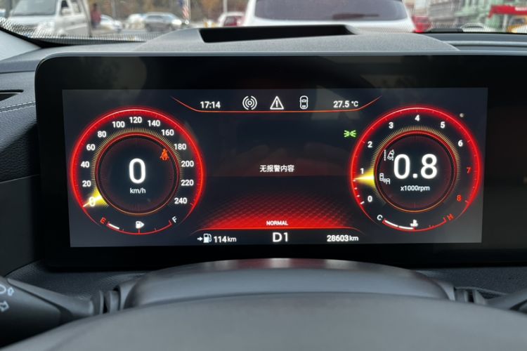 Used EXEED Lanyue 2021 390T Four-Wheel Drive Star Prestige Edition Odometer Close Up