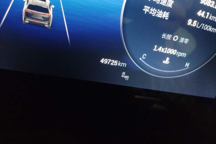 Used EXEED Lanyue 2023 400T Four-Wheel Drive Star Prestige 7-Seater Odometer Close Up