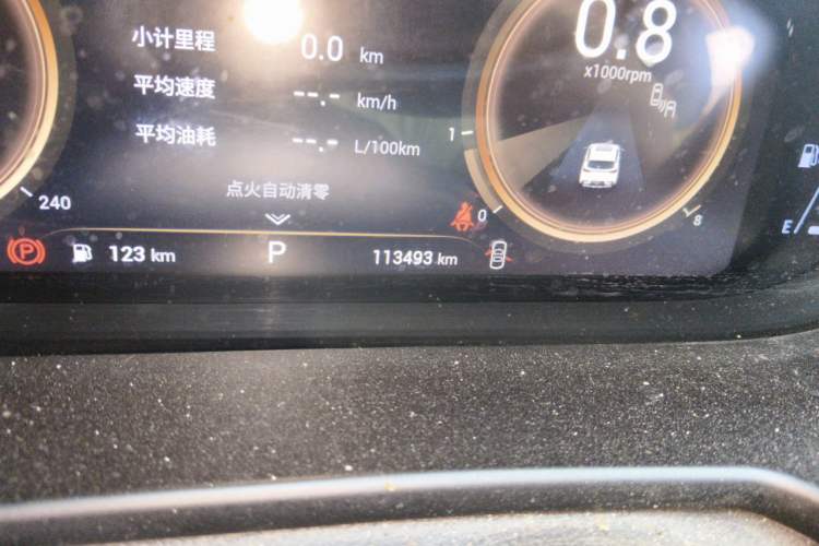 Used EXEED Lingyun 2019 1.6T Four-Wheel Drive Flagship Edition Odometer Close Up