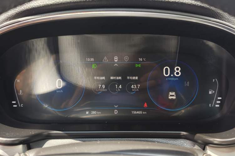 Used EXEED Lingyun 2019 1.6T Two-Wheel Drive Diamond Edition Odometer Close Up