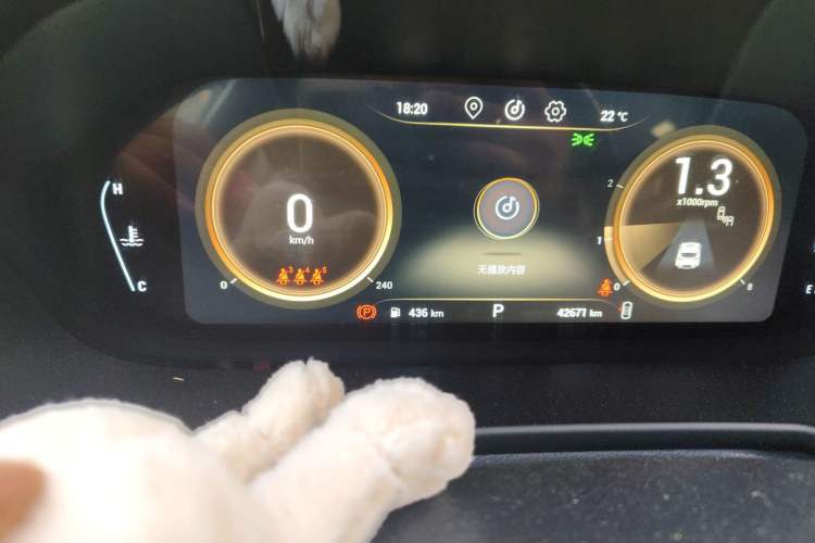Used EXEED Lingyun 2020 1.6T Two-Wheel Drive Star Edition Odometer Close Up