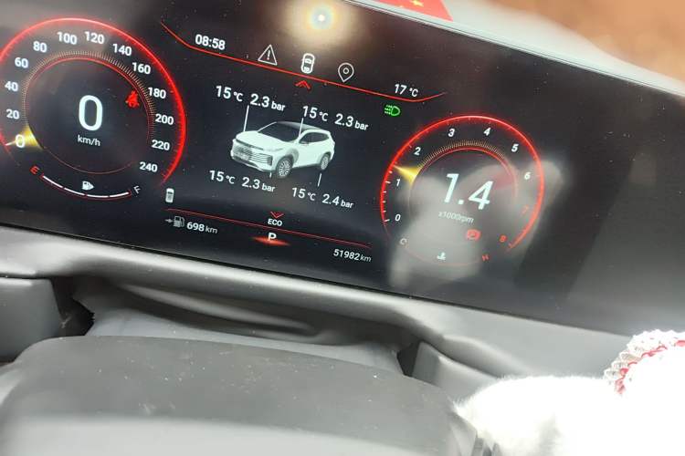 Used EXEED Lingyun 2021 400T Two-Wheel Drive StarRui PRO Edition Odometer Close Up