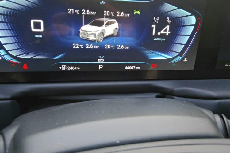 Used EXEED Lingyun 2021 400T Four-Wheel Drive Star Prestige Edition Odometer Close Up
