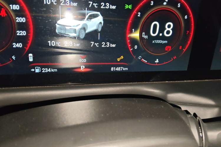 Used EXEED Lingyun 2021 400T Four-Wheel Drive Star Prestige Edition Odometer Close Up