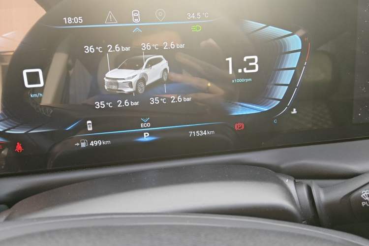 Used EXEED Lingyun 2021 290T Two-Wheel Drive Star Edition Odometer Close Up