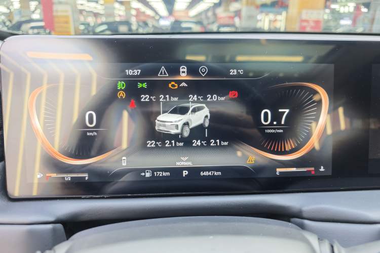 Used EXEED Lingyun 2021 290T Two-Wheel Drive Star Edition Odometer Close Up