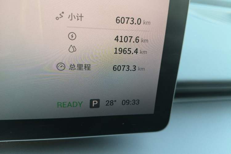 Used EXEED Star Era ET 2025 Extended-Range 265 Pro Two-Wheel Drive High-Speed Driver Assistance Odometer Close Up