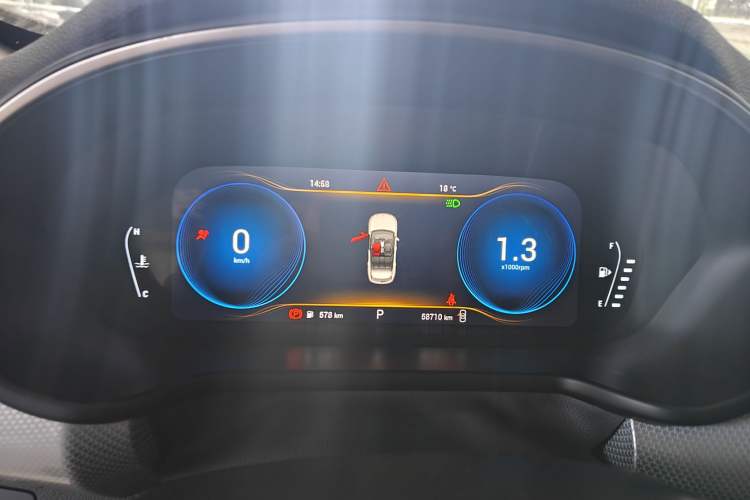 Used EXEED TX 2020 1.6T Two-Wheel Drive Star Edition Odometer Close Up